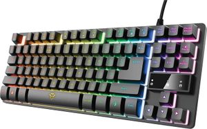 Trust GXT 833 Thado Keyboard USB niemiecki czarny, srebrny