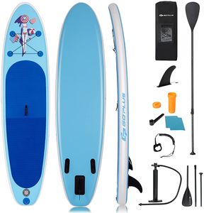 SUP Board Set, Surfboard Set Aufblasbar, Stand Up Paddle Board, SUP Paddlebrett mit Luftpumpe und Komplettes Zubehöre