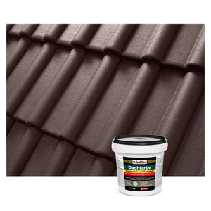 Isolbau Dachfarbe Braun 1,5 kg Sockelfarbe Fassadenfarbe Dachbeschichtung RAL Farbe
