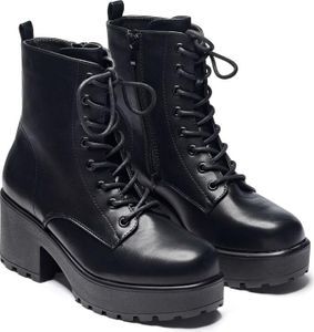 KOI Schnürstiefel Damen GIN Platform Military Boots schwarz EU40