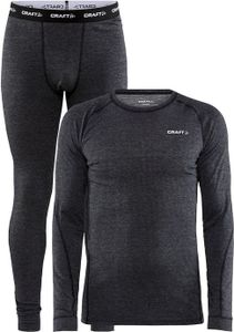 CRAFT CORE Wool Merino Set M BLACK MELANGE XL