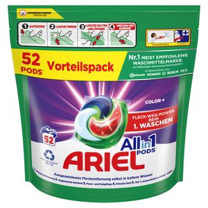 Ariel Allin1 PODS® Flüssigwaschmittel-Kapseln 52 Waschladungen Color+