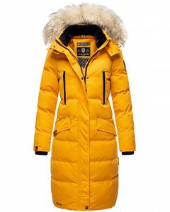 OttodAme Synthetik Lange Jacke in Gelb Damen Bekleidung Mäntel Lange Jacken und Winterjacken 