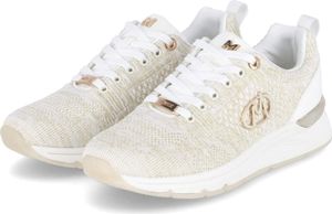 Mexx Damen Low Sneaker ROX ORLANDO Weiß Gold Textil & Synthetik Größe: 40