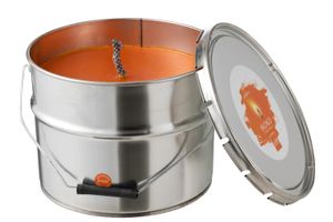 Świeca do zewnętrznego wiadra kolorowego IKOKO METAL/WAX ORANGE DUŻA 135S