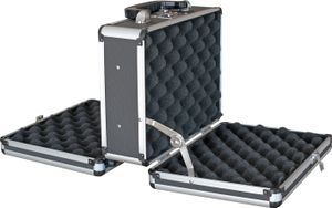 HMF 14411-02 Alu Werkzeugkoffer, Universalkoffer, doppelter Boden, 31 x 26 x 15 cm
