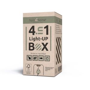 Light-UP-Box 4in1 Grillbox Grillkohle Grillholzkohle von holz4home®