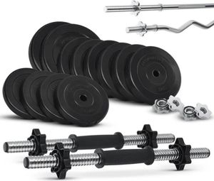 Sada činek 24387, 3 v 1, s 60 kg pro efektivní silový trénink, pevné a účinné, kov Sada činek 24387, 3 v 1, s 60 kg pro efektivní silový trénink, pevné a účinné, kov