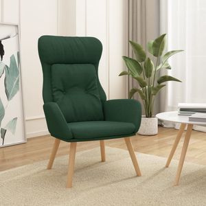 relaxační křeslo vidaXL Tmavě zelená látka relaxační křeslo vidaXL Tmavě zelená látka