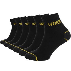 Arbeitssocken Herren Kurz (10 Paar) WORK Socken Kurzsocken Schwarz 75% Baumwolle -  43-46