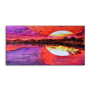 Coloray Canvas 100x50  Wandbild Leinwand Bilder Meer Landschaft Sonnenuntergang