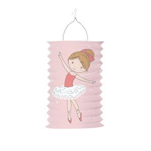 laterne Ballerina Mädchen 28 cm Papier rosa
