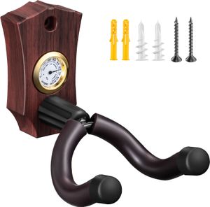 Pogo Lab Gitarren-Wandhalterung, Haken, Bass-Ukulele-Gitarrenaufhängung mit Hygrometer