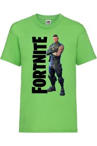 Squad Leader Kinder T-shirt Fortnite Battle Royal Epic Gamer Gift, 9-11 Jahr - 140 / Lime