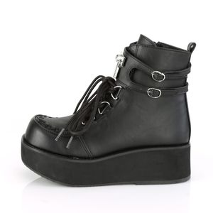 Demonia SPRITE-70 Ankle Boots Stiefeletten schwarz, Größe:EU-38 / US-8 / UK-5