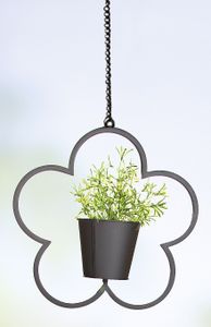Blumenampel Blume aus Metall, 36 cm