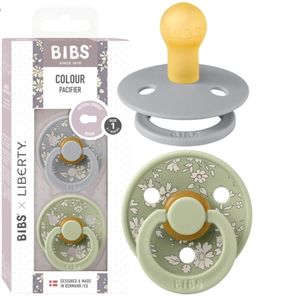 BIBS Liberty Beruhigungssauger Schnuller Hevea Kautschuk Naturform 2er Capel Sage S