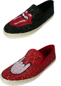 ILC - I love Candies - Damen Espadrilles Schuhe Slipper, Größe:EUR 37, Farbe:Rottöne