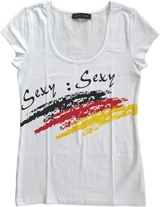 Melrose Damen Deutschland EM / WM Fussball T-Shirt Shirt weiss Gr. 40 / M