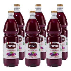 Ponti Rotwein-Essig 6% Säure (12 x 1,0L)