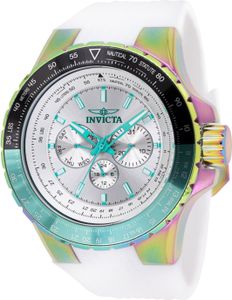 Invicta Aviator 44611 Herren uhr - Wasserdicht - Analog - Quarzuhrwerk - Edelstahl mit silbernen zifferblat - 50mm Invicta Aviator 44611 Herren uhr - Wasserdicht - Analog - Quarzuhrwerk - Edelstahl mit silbernen zifferblat - 50mm