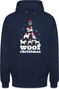 Hund Weihnachtsbaum - Weihnachten Nikolaus Weihnachtsgeschenk Uni Hoodie, Navy Blau, 3XL