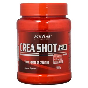 Activlab Crea Shot 2.0 | 500g je Behälter | Lemon | Kreatin Komplex | Creatin Monohydrat Beta-Alanin Vitamine Mineralstoffe | Bodybuilding Supplement