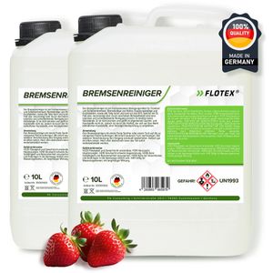 Flotex® - Bremsenreiniger 2x10 Liter | Bremsenservice im 10-Liter-Tank | | Werkstattreiniger frei von Aceton | Schnelle & effektive Reinigung | Schonend & Rückstandsfrei | sehr Kurze Verdunstungszeit