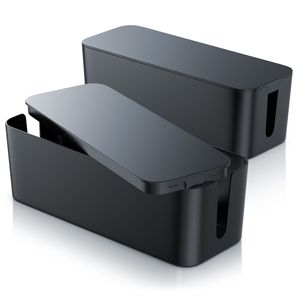 BEARWARE Kabelbox mit Gummifüßen - Kabelmanagement / dezente Optik / Ladebox