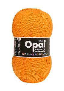 Opal Sockenwolle 100g Uni Neon- Orange 4-fach