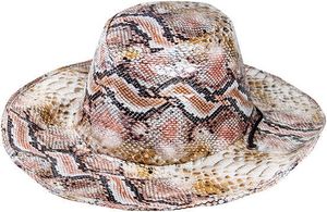 Cowboy Hut Schlangenleder-Optik braun