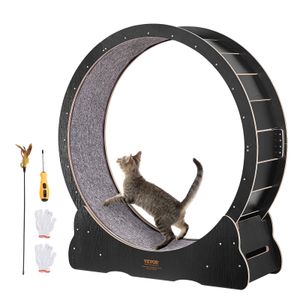 VEVOR Katzenlaufrad 1100x345x1170mm Laufrad Katzen aus Birken-& Pappelsperrholz Katzenrad Geräuscharm Abnehmbare Innenmatte Cat Wheel Geeignet für Katzen mit einem Gewicht von 8 bis 11kg