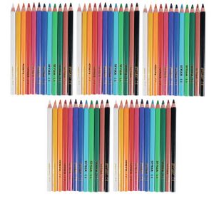 60 dicke Jumbo Dreikant-Buntstifte / 12 verschiedene Farben