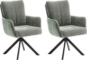 Esszimmer Armlehnenstuhl 2er Set in pastellgrün SVELVIK-05, B/H/T ca. 61/92/67 cm