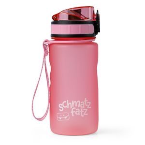 Klarstein schmatzfatz Trinkflasche Sportflasche, 350 ml, kinderfreundlich, auslaufsicher, mit Fruchtaufsatz, Höhe: 18 cm, Durchmesser: 7 cm, mit Trageband, Kunststoff, BPA-frei, rosa