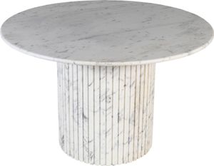 PTMD Esstisch Neelim - 122x122x76 cm - Marmor - Weiß