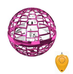 Flynova Pro Hover Ball Fliegender Ball LED Spinner Ball Flying Orb Spielzeug(Rosa Ball)