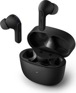 PHILIPS TAT2206BK/00 Truewireless Kopfhörer Bluetooth mit Mikrofon/Schweißbeständig, Im Ohr, 18 Stunden Spielzeit, Klassisches Design, Bequemer Sitz/Kabellose, Schwarz, Einheitsgröße
