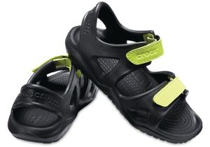 Crocs Kinder Sport Freizeit Sandale Kids' Swiftwater River Sandals schwarz, Größe:30-31