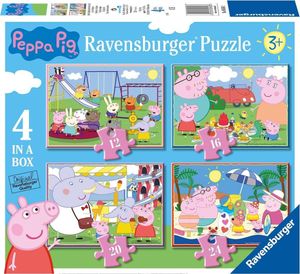 RAVENSBURGER Peppa Pig Puzzle: Spaßtage 4in1 (12,16,20,24 Teile)
