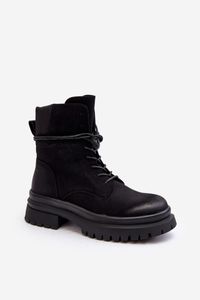 Damen Stiefeletten mit dicker Sohle Schwarz Narelona 41