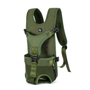 TAILUP Pet Snap Brusttasche, verstellbarer Hunderucksack, Camouflage-Druck, kleine und mittelgroße Hunde-Tragetasche, Armeegrün, 38–46 cm