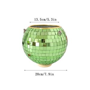 Spiegel Disco Home Weihnachtsdekorationen Blumenpflanzen Blumentopf Korb Hängende Wandvase Nordischer Hängender Korb