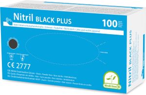 Medi-Inn Nitril black plus Einweghandschuhe schwarz puderfrei & latexfrei (Größe: S, 10 x 100 = 1000 Stück)