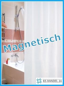 Magnetisch beschwert!! Textil Duschvorhang 200x220 cm inkl. Duschringe