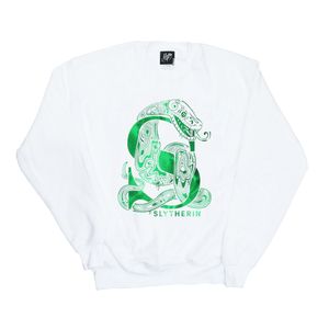 Harry Potter - "Slytherin Snake" Sweatshirt für Damen BI20657 (M) (Weiß)