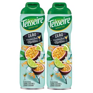 Teisseire Getränke-Sirup Passion Fruit Martini Maracuja 0% 600ml (2er Pack)