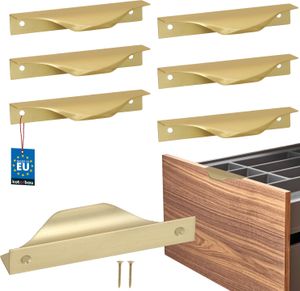 KOTARBAU® 6er Set Möbelgriff Möbelgriffe Schrankgriffe 96 / 116 mm ZnAl Küchengriffe Gold Griffe Möbel Türgriff Profilgriff Türgriffe Küche Schubladengriffe Griffe für Küchenschränke Modern