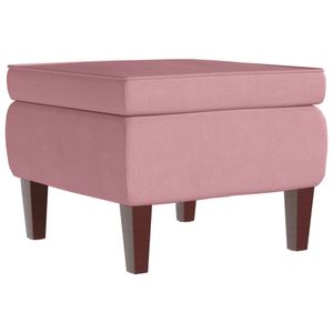 vidaXL Hocker mit Holzbeinen Rosa Samt