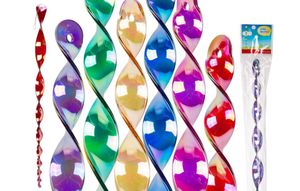 Windspiel Windspirale Twister in Regenbogenfarben 6-fabig sortiert Höhe 40 cm 6 Stück
